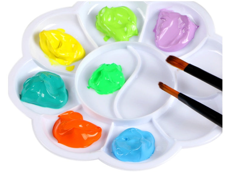 HKM-728531 24 Color Acrylic Paint Set with Palette and Brushes for Oil Painting - 12ml Tubes