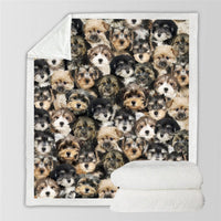HKM-728595 Modern Printed Flannel Blanket for Pets - Available in Two Sizes