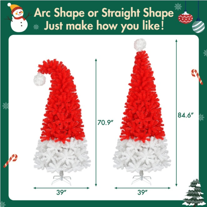 HKM-728723 6FT Artificial Christmas Tree with Clear LED Lights for Holiday Decor