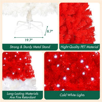 HKM-728723 6FT Artificial Christmas Tree with Clear LED Lights for Holiday Decor