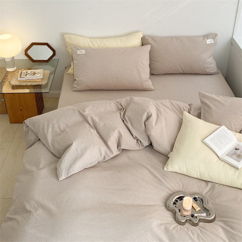 HKM-728723 Simple Cotton Washed Pillowcases - Reactive Dyed, 48x74 cm, Set of 2