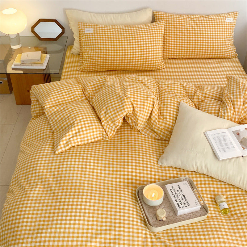 HKM-728723 Simple Cotton Washed Pillowcases - Reactive Dyed, 48x74 cm, Set of 2