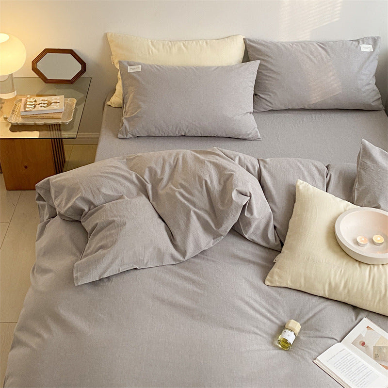 HKM-728723 Simple Cotton Washed Pillowcases - Reactive Dyed, 48x74 cm, Set of 2