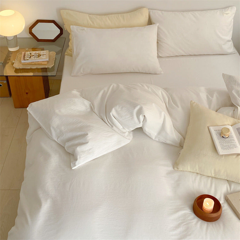 HKM-728723 Simple Cotton Washed Pillowcases - Reactive Dyed, 48x74 cm, Set of 2