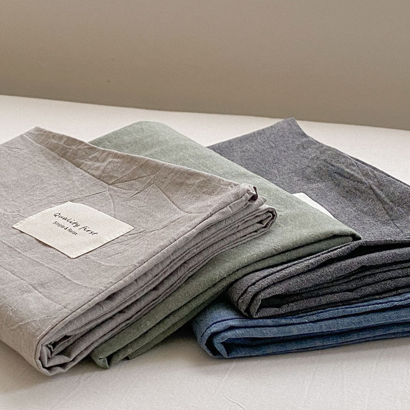 HKM-728723 Simple Cotton Washed Pillowcases - Reactive Dyed, 48x74 cm, Set of 2