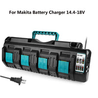 HKM-728787 Universal Fast Charger for 14.4V-18V Lithium-Ion Batteries - Charges 4 Batteries Simultaneously