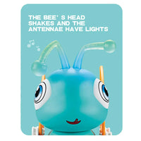 HKM-728851 Electric Walking Bee Toy with Flapping Wings, Light, and Music for Children Ages 2-4
