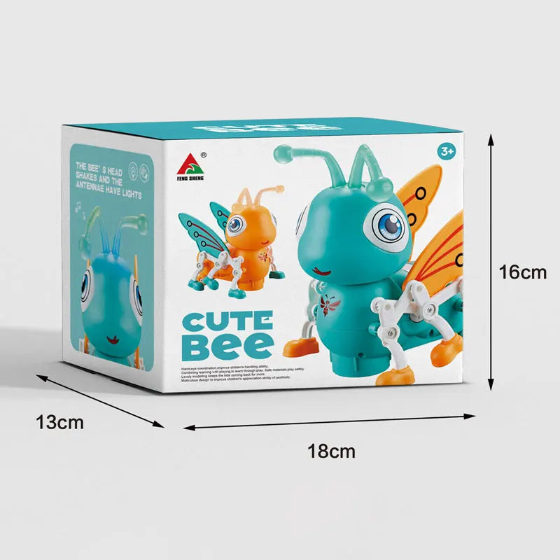 HKM-728851 Electric Walking Bee Toy with Flapping Wings, Light, and Music for Children Ages 2-4