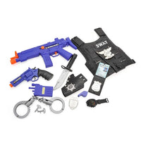 HKM-729427 Police Officer Costume Play Set for Kids - Role Playing Game Set with Accessories