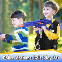 HKM-729427 Police Officer Costume Play Set for Kids - Role Playing Game Set with Accessories