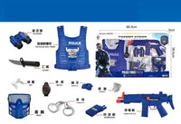 HKM-729427 Police Officer Costume Play Set for Kids - Role Playing Game Set with Accessories