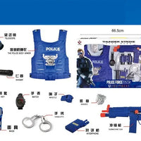 HKM-729427 Police Officer Costume Play Set for Kids - Role Playing Game Set with Accessories