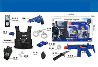 HKM-729427 Police Officer Costume Play Set for Kids - Role Playing Game Set with Accessories