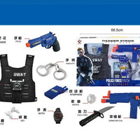 HKM-729427 Police Officer Costume Play Set for Kids - Role Playing Game Set with Accessories