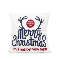 HKM-729555 Christmas Embroidery Pillow Case - 45x45cm Cotton Covers in Mixed Color Designs