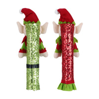 HKM-729555 Couple Elf Doll Set for Christmas Decorations - Male & Female Plush Toys