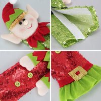 HKM-729555 Couple Elf Doll Set for Christmas Decorations - Male & Female Plush Toys