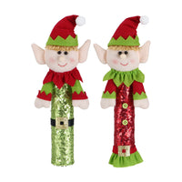 HKM-729555 Couple Elf Doll Set for Christmas Decorations - Male & Female Plush Toys