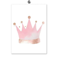 HKM-729683 Rainbow Castle Crown Canvas Art - Decorative Wall Painting Featuring Animals, Landscapes, and Abstract Designs (30x40cm, 40x50cm)