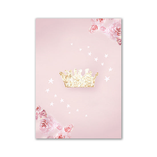 HKM-729683 Rainbow Castle Crown Canvas Art - Decorative Wall Painting Featuring Animals, Landscapes, and Abstract Designs (30x40cm, 40x50cm)