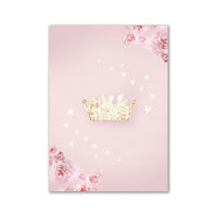 HKM-729683 Rainbow Castle Crown Canvas Art - Decorative Wall Painting Featuring Animals, Landscapes, and Abstract Designs (30x40cm, 40x50cm)