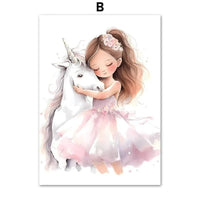 HKM-729683 Rainbow Castle Crown Canvas Art - Decorative Wall Painting Featuring Animals, Landscapes, and Abstract Designs (30x40cm, 40x50cm)