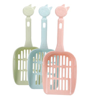 HKM-729683 Thickened Cat Litter Shovel with Mesh Handle - Durable PP Resin, Random Color, 25cm Long