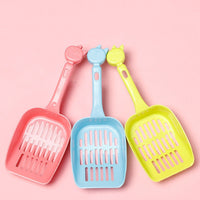 HKM-729683 Thickened Cat Litter Shovel with Mesh Handle - Durable PP Resin, Random Color, 25cm Long