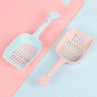 HKM-729683 Thickened Cat Litter Shovel with Mesh Handle - Durable PP Resin, Random Color, 25cm Long