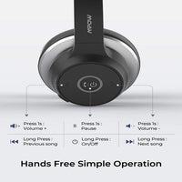 HKM-729811 Wireless Noise Reduction Earphones with Call Function and Voice Control, Black