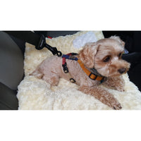 HKM-729939 Pet Car Safety Buckle - Sturdy Black Aluminum Holder for Secure Travel