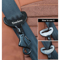 HKM-729939 Pet Car Safety Buckle - Sturdy Black Aluminum Holder for Secure Travel