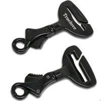 HKM-729939 Pet Car Safety Buckle - Sturdy Black Aluminum Holder for Secure Travel