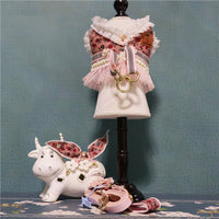 HKM-729939 Reflective Floral Pet Harness with Leash for Dogs and Cats - Multiple Sizes Available