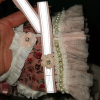 HKM-729939 Reflective Floral Pet Harness with Leash for Dogs and Cats - Multiple Sizes Available