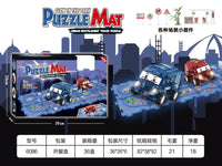 HKM-730003 Luminous Educational Jigsaw Puzzle Slot Car Track Set for Kids, DIY Electric Railcar Assembly Toy