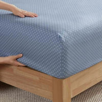 HKM-730067 Floral Comforter Set with Bed Sheets in Blue - Queen Size, Soft Microfiber and Hypoallergenic Filling