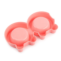 HKM-730259 Cartoon Stainless Steel Pet Bowl for Small to Medium Dogs and Cats - Blue, Pink, Green