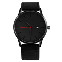 HKM-730259 Casual Men's Quartz Watch with Large Dial and Leather Strap