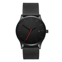 HKM-730259 Casual Men's Quartz Watch with Large Dial and Leather Strap