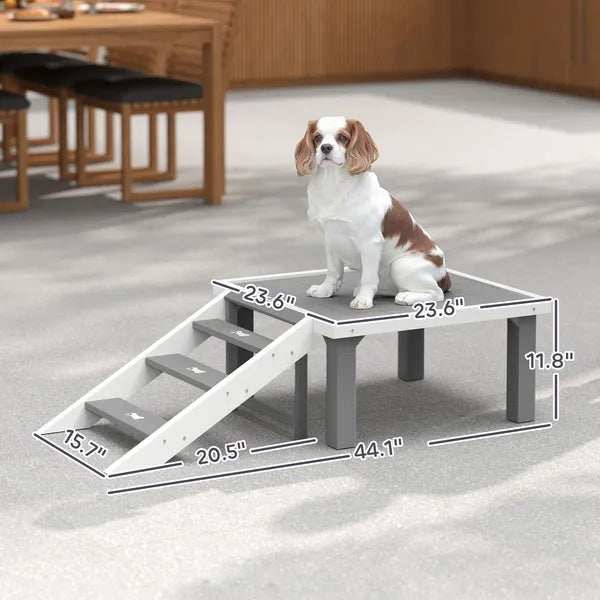 HKM-730259 Wooden Dog Training Place Board with Ladder for Indoor and Outdoor Agility Training