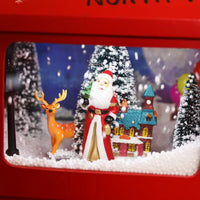 HKM-730323 Christmas Mini Mailbox Decoration with LED Light and Music, 27x20x40CM