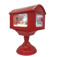 HKM-730323 Christmas Mini Mailbox Decoration with LED Light and Music, 27x20x40CM