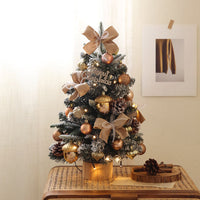 HKM-730515 Mini Christmas Tree Decoration Set - 45CM Flocking Plastic Ornaments for Window Display
