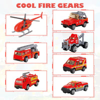 HKM-730707 Fire Station Playset with Fire Truck and Garage Track for Kids
