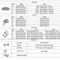 HKM-730771 Five-Piece Dog Accessory Set Including Collar, Leash, Bow, Vest, and Waste Bag
