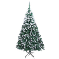 HKM-731027 7FT Unlit Full Artificial Christmas Pine Tree with 230 Branches and Metal Base