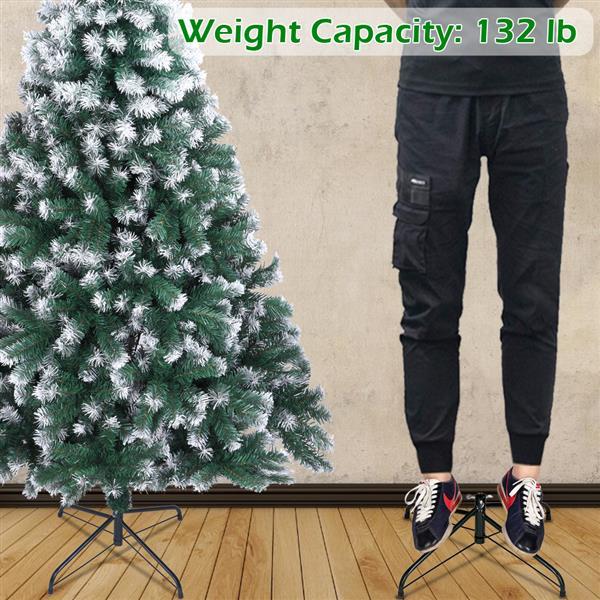 HKM-731027 7FT Unlit Full Artificial Christmas Pine Tree with 230 Branches and Metal Base