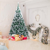 HKM-731027 7FT Unlit Full Artificial Christmas Pine Tree with 230 Branches and Metal Base