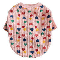 HKM-731155 Cozy Snap Cardigan Sweater for Small Dogs in Pink and Beige